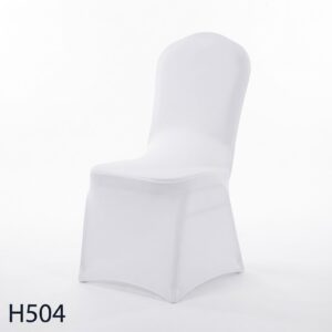 $כיסוי כיסא לבן חגיגי H504