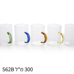 ###$ כוס זכוכית 300 מל צבעוני S62B