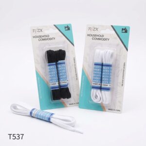 ### זוג שרוכים לנעליים שחור/ לבן T537